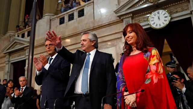 Sergio Massa Alberto Fernandez y Cristina Kirchner Congreso Sesiones ordinarias